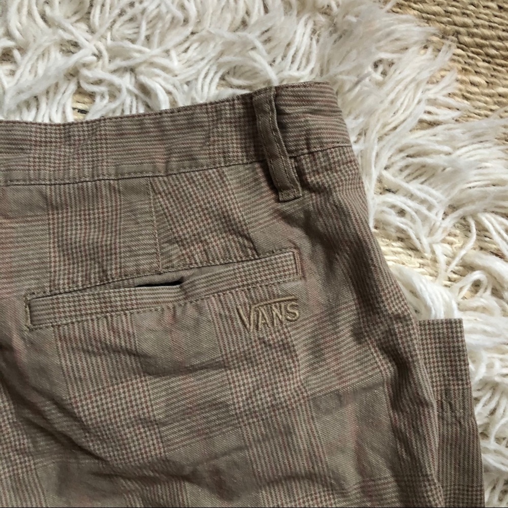 Girls Plaid Vans Capri Pants